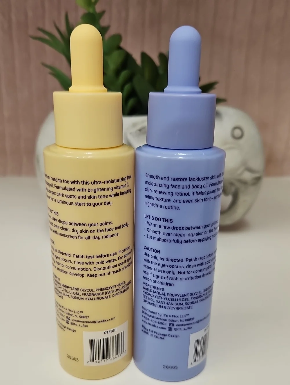 SPA • SCENTIALS GLOW VITAMIN C & SMOOTH RETINOL OILS FOR FACE AND BODY